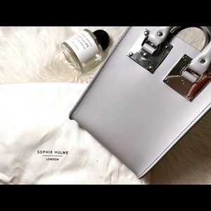 SOPHIE HULME Albion nano leather tote Bag （Gray）